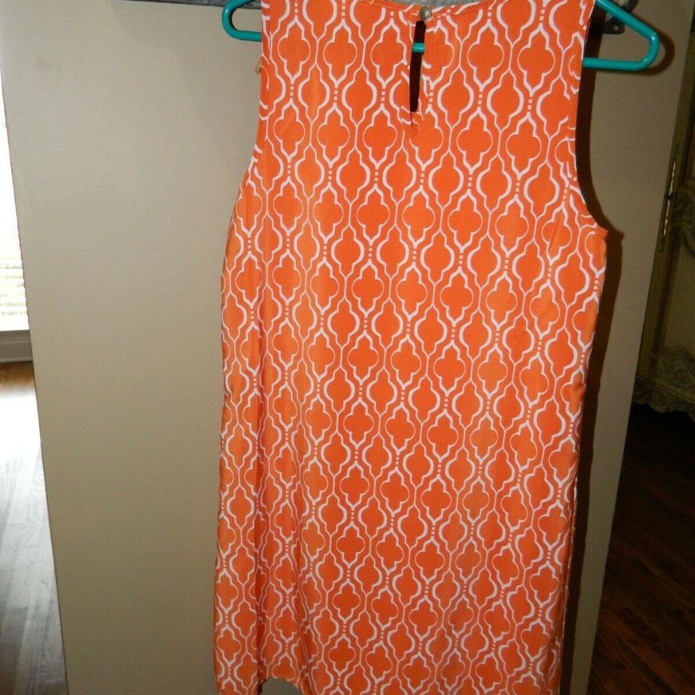 Francesca's Mi Ami Orange Sleeveless Dress Sz S (X-39) - Picture 3 of 3